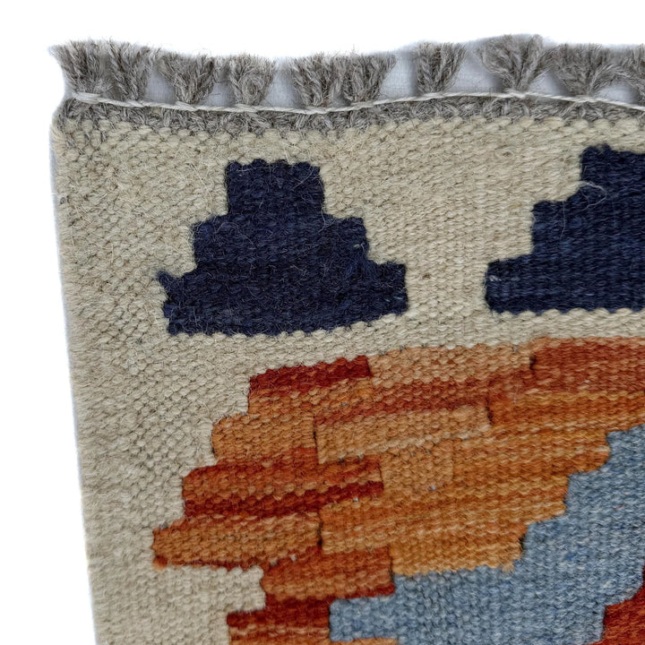Afghan Vegetable Kilim Rug 2' 4" x 7' 11" Flat-Weave | No. AL56188