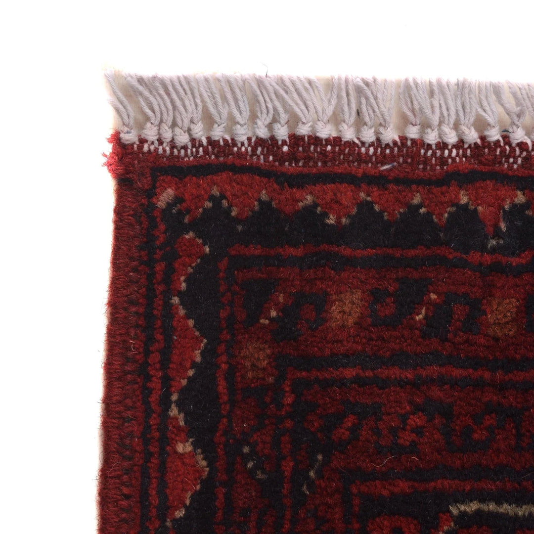 Red Afghan Khal Mohammadi Rug 5' 0" x 6' 7" Hand-Knotted | No. AL56261