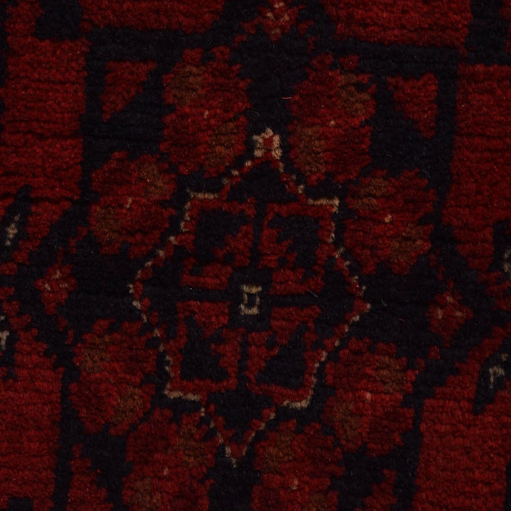 Red Afghan Khal Mohammadi Rug 5' 0" x 6' 7" Hand-Knotted | No. AL56261