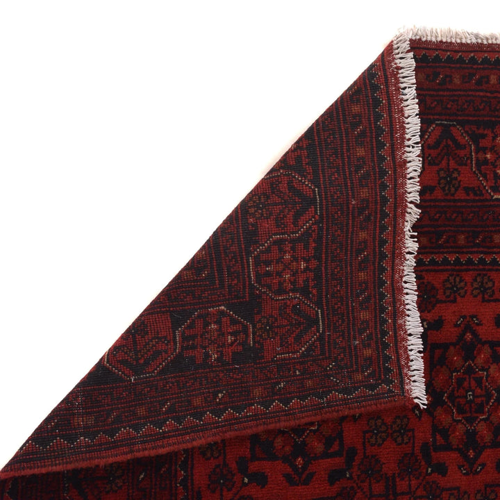 Red Afghan Khal Mohammadi Rug 5' 0" x 6' 7" Hand-Knotted | No. AL56261