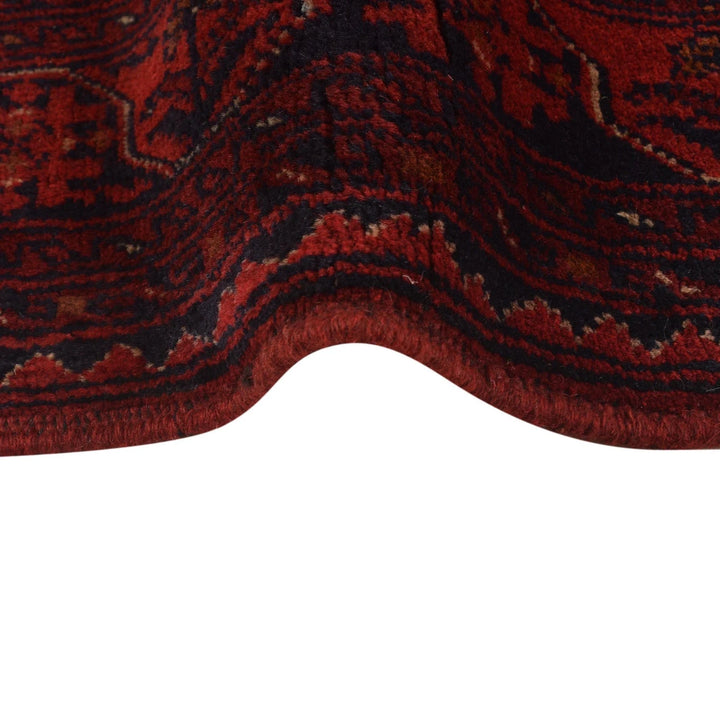 Red Afghan Khal Mohammadi Rug 5' 0" x 6' 7" Hand-Knotted | No. AL56261