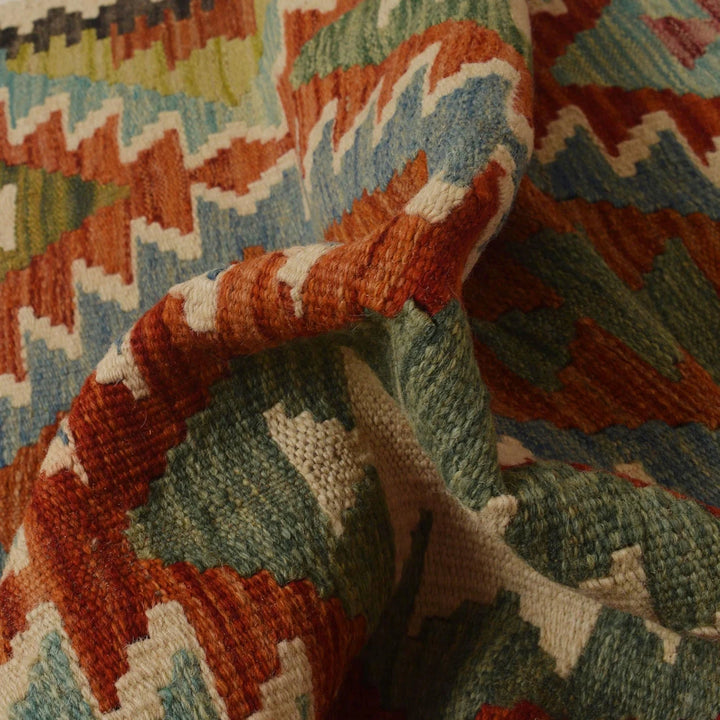 Afghan Vegetable Kelim Runner 2' 9"x 6' 6" Flat-Weave | No. AL56307
