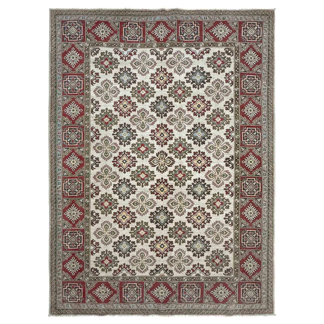 Beige Color Kazak Runner Rug 6' 0" x 9' 1" - No. AL56323