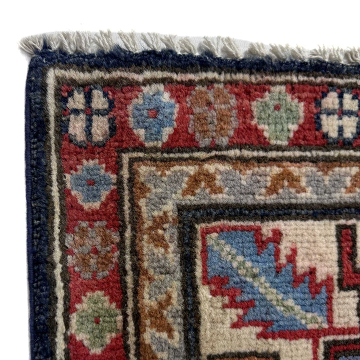 Afghan Kazak Rug 4' 8" x 6' 8" Hand-Knotted | No. AL56560