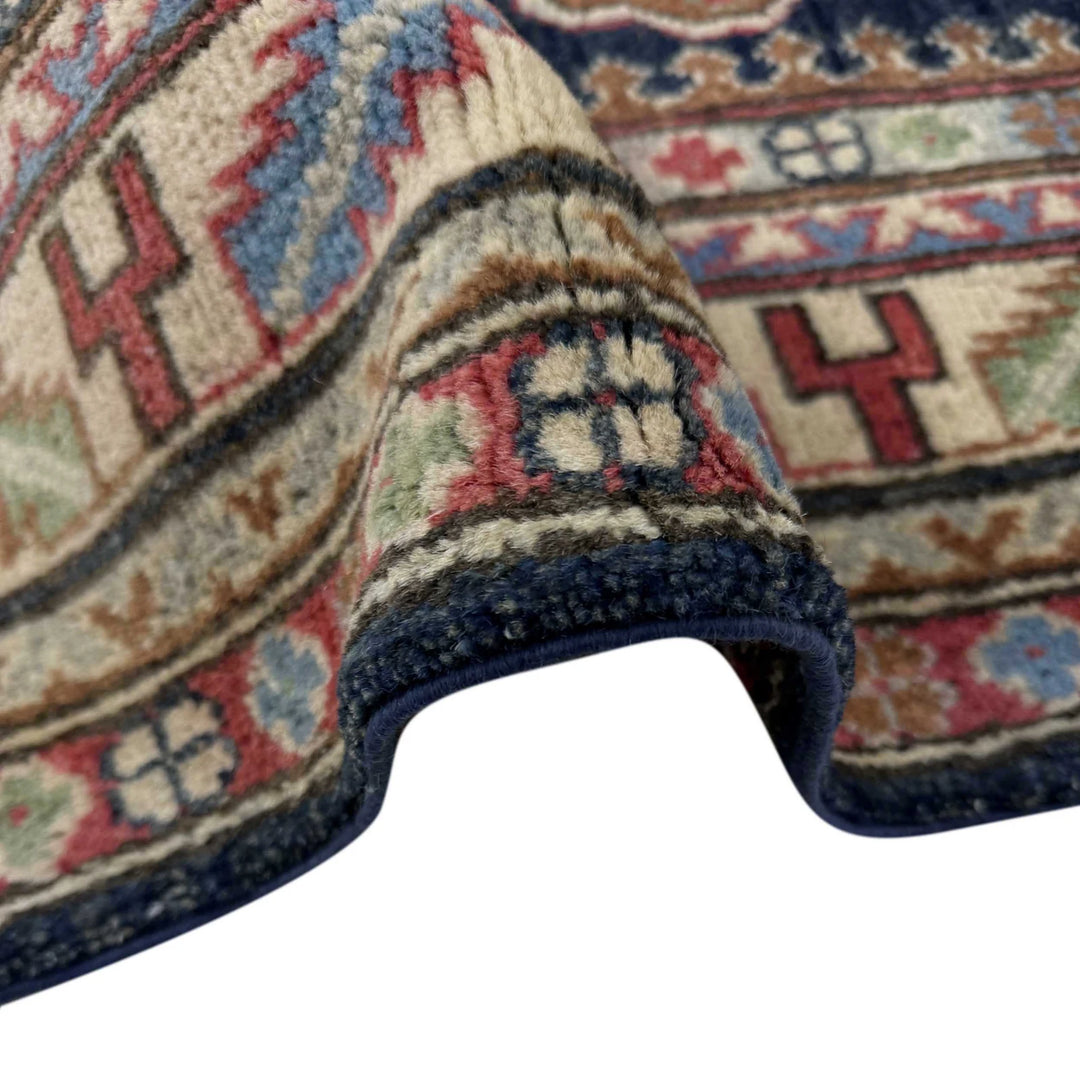 Afghan Kazak Rug 4' 8" x 6' 8" Hand-Knotted | No. AL56560