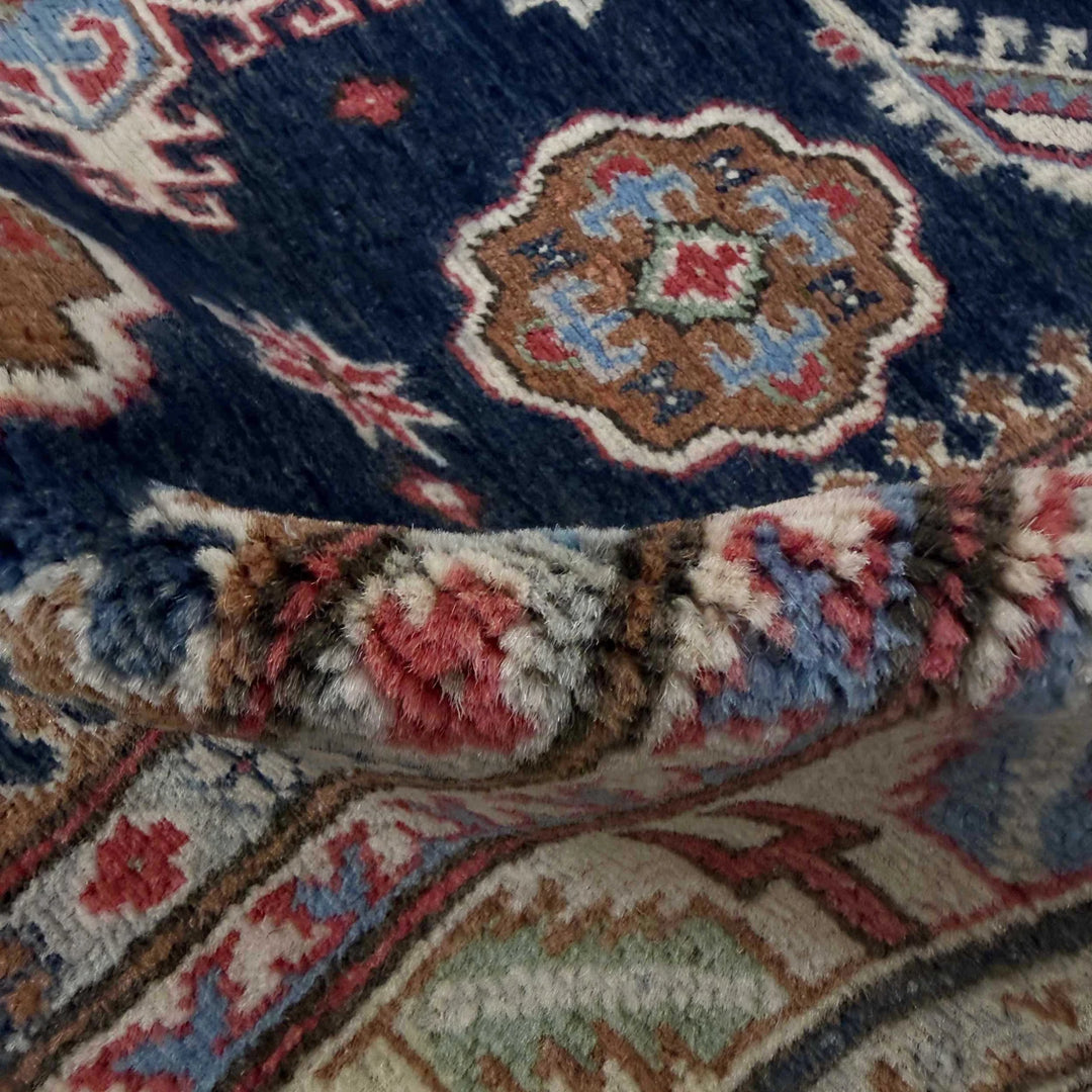 Afghan Kazak Rug 4' 8" x 6' 8" Hand-Knotted | No. AL56560