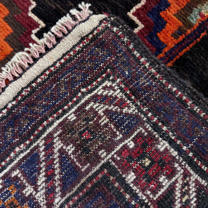 Afghan Baluchi Rug 3' 7" x 6' 3" Hand-Knotted | No. AL56603