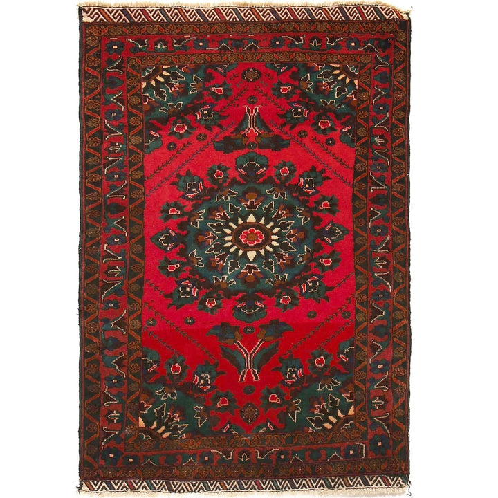 Afghan Baluchi Rug 2' 11" x 4' 11" Hand-Knotted | No. AL56676