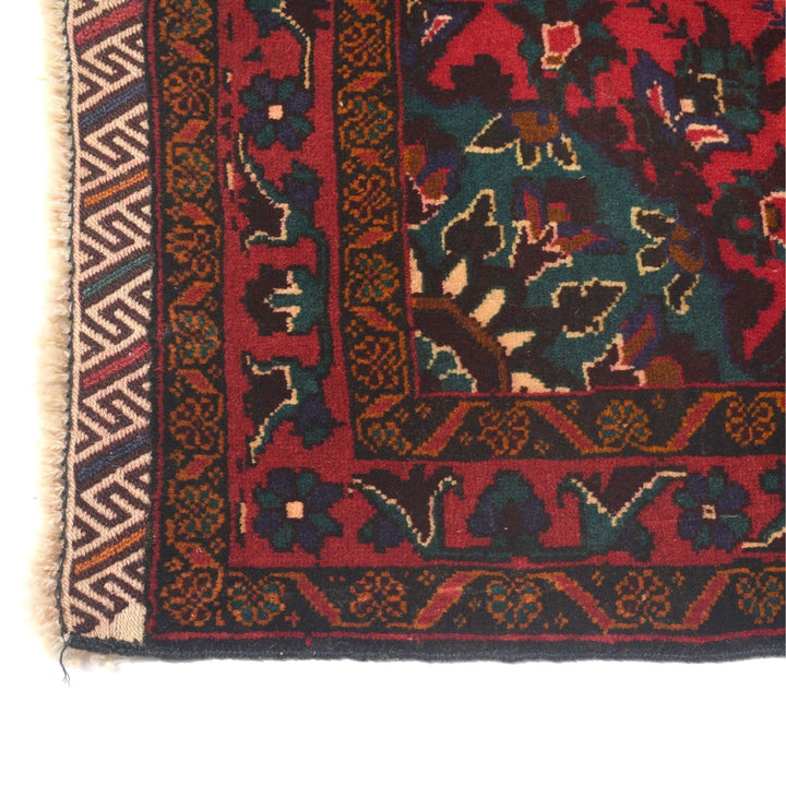 Afghan Baluchi Rug 2' 11" x 4' 11" Hand-Knotted | No. AL56676