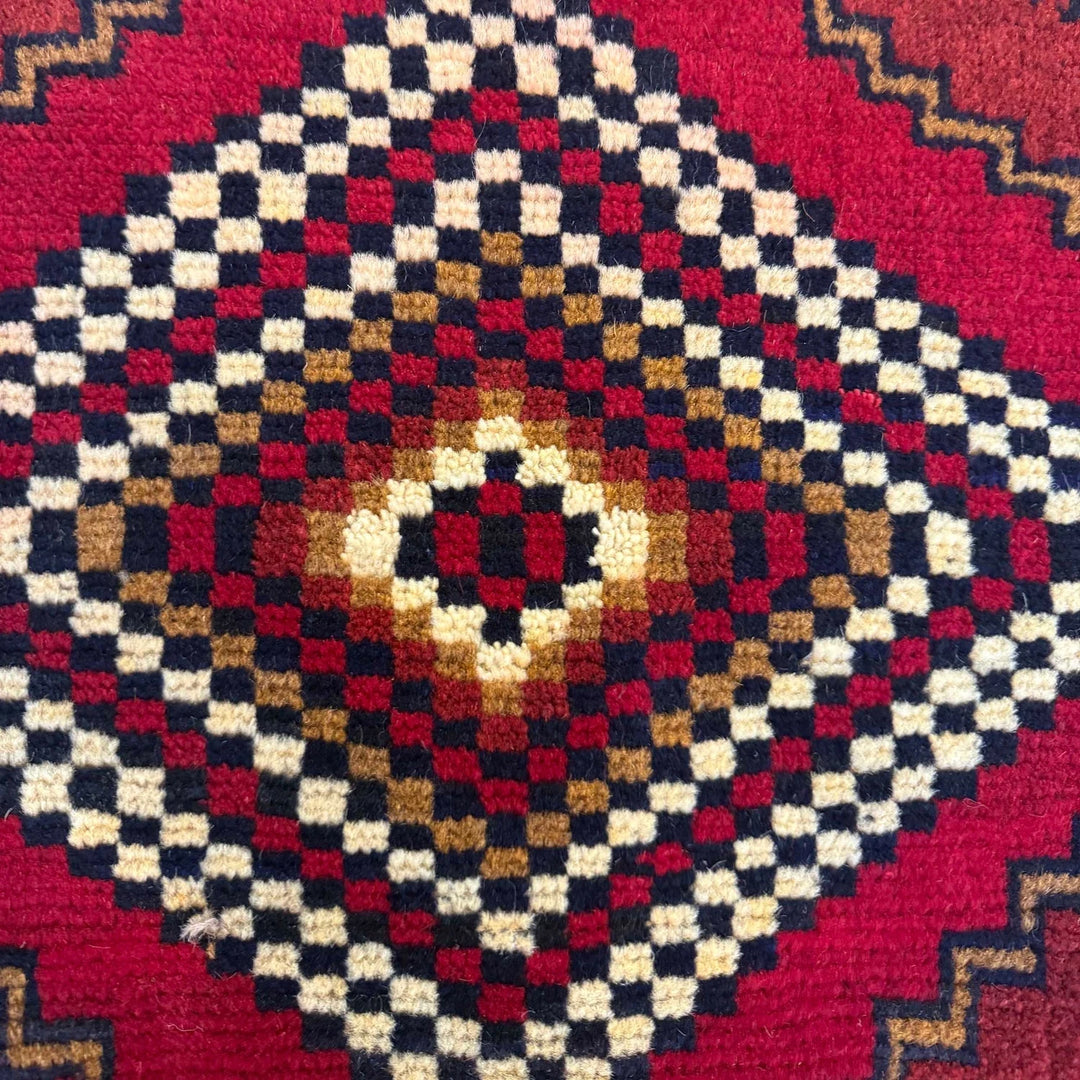Afghan Baluchi Rug 2' 11" x 4' 4" Hand-Knotted | No. AL56715