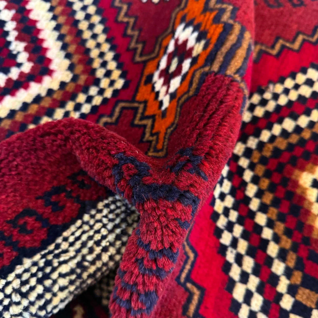 Afghan Baluchi Rug 2' 11" x 4' 4" Hand-Knotted | No. AL56715