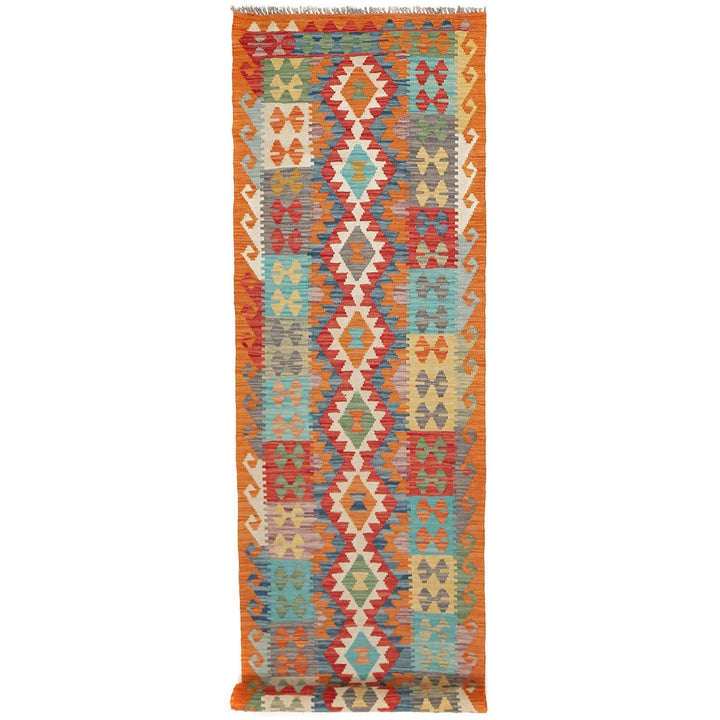 Afghan Kilim Rug 2' 8" x 10' 0" Flat-Weave | No. AL56803