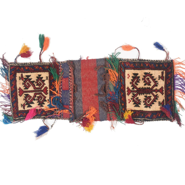 Afghan Belouch Saddle Bag 1' 0" x 2' 7" Hand-Knotted | No. AL56824