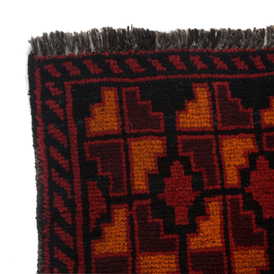 Afghan Baluchi Rug 3' 0" x 4' 6" Hand-Knotted | No. AL56895