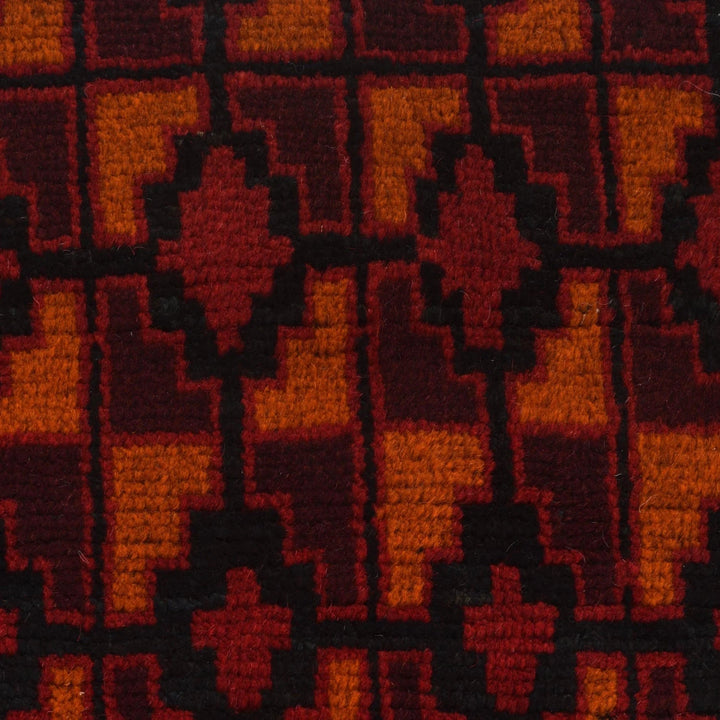 Afghan Baluchi Rug 3' 0" x 4' 6" Hand-Knotted | No. AL56895
