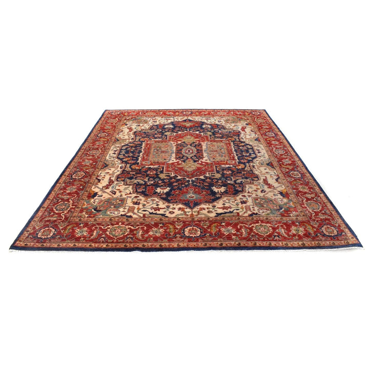 Afghan Heriz Rug 8' 0" x 9' 9" Hand-Woven | No. AL57199
