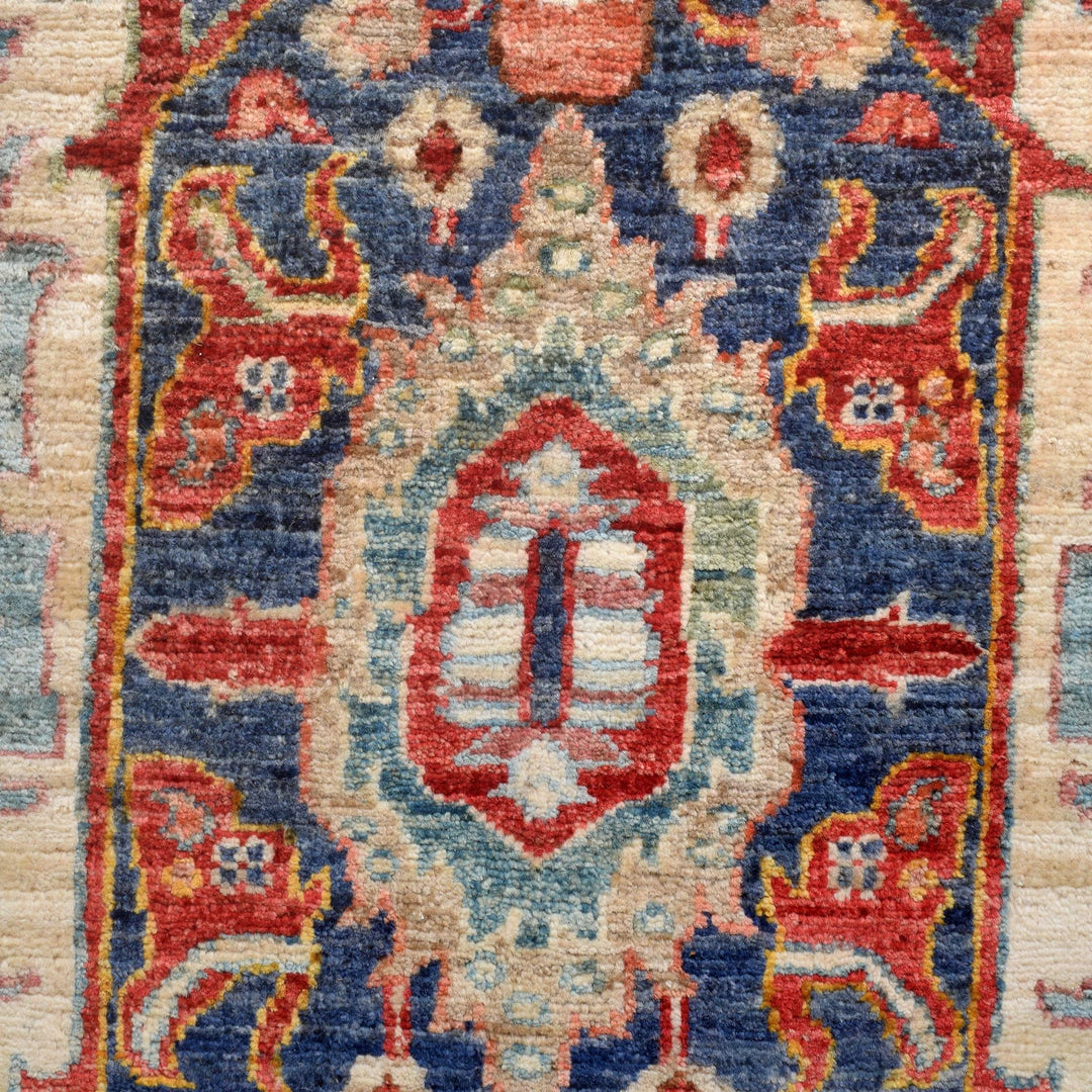 Afghan Heriz Rug 8' 0" x 9' 9" Hand-Woven | No. AL57199