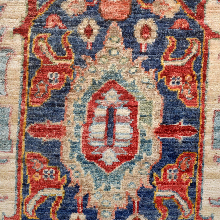 Afghan Heriz Rug 8' 0" x 9' 9" Hand-Woven | No. AL57199