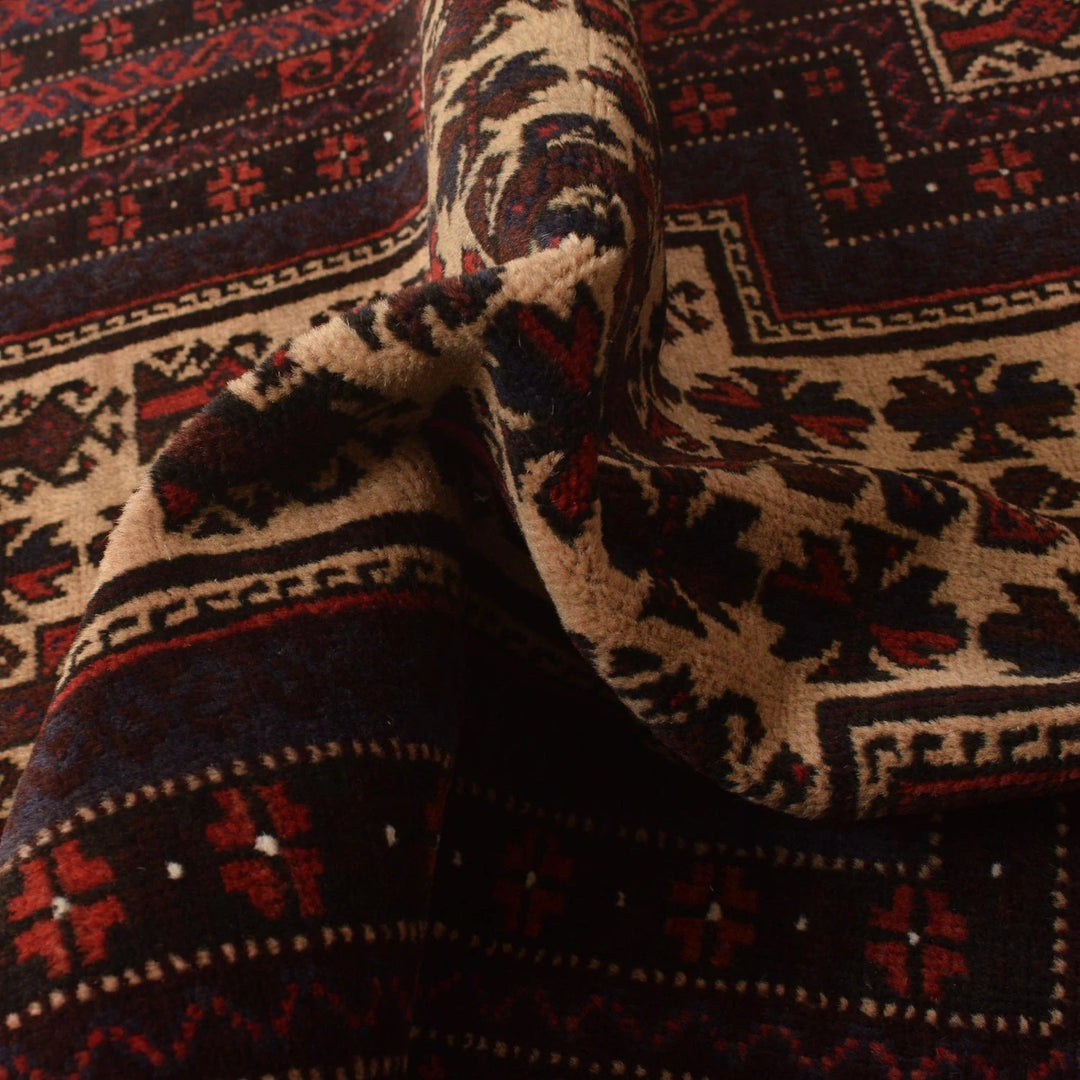 Afghan Prayer Rug 2' 10" x 4' 2" Hand-Knotted | No. AL57200
