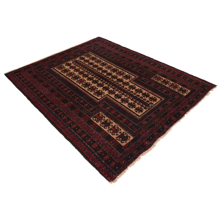 Afghan Prayer Rug 2' 10" x 4' 2" Hand-Knotted | No. AL57200