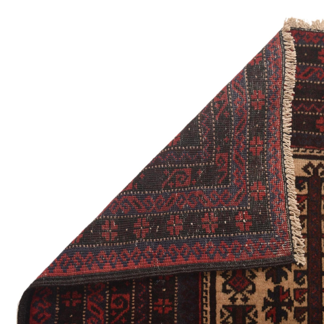 Afghan Prayer Rug 2' 10" x 4' 2" Hand-Knotted | No. AL57200