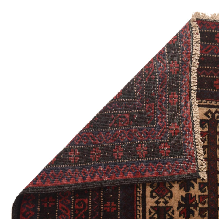 Afghan Prayer Rug 2' 10" x 4' 2" Hand-Knotted | No. AL57200