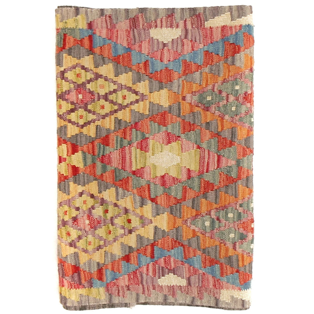 Afghan Kilim Rug 2' 9" x 9' 7" Flat-Weave | No. AL57251