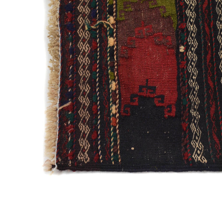 Afghan Sufra Kilem Runner 2' 2" x 4' 10" Flat-Weave | No. AL57275