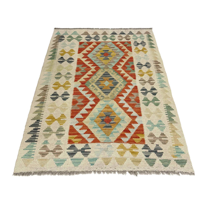 Afghan Kilim Rug 2'8" x 4'1" Flat-Weave | No. AL57295