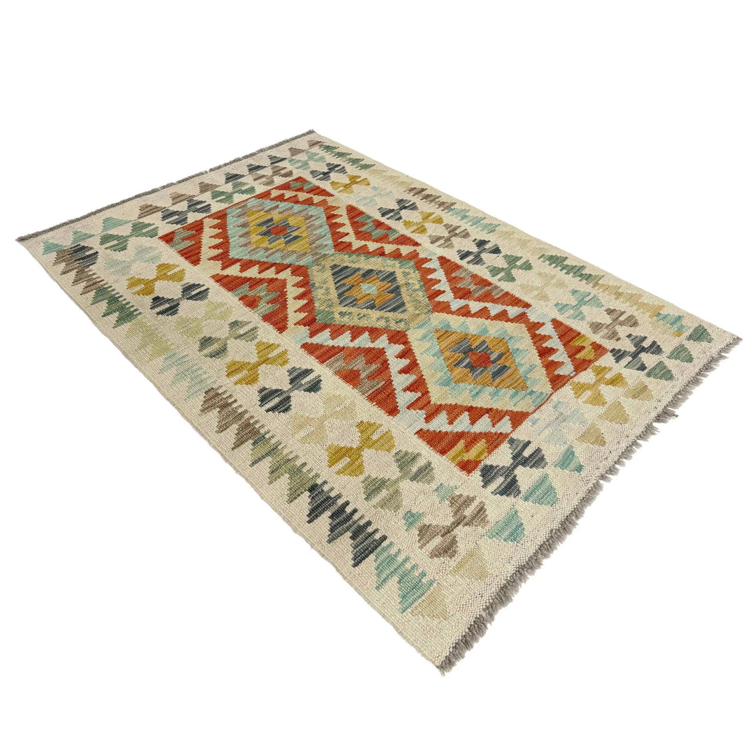 Afghan Kilim Rug 2'8" x 4'1" Flat-Weave | No. AL57295