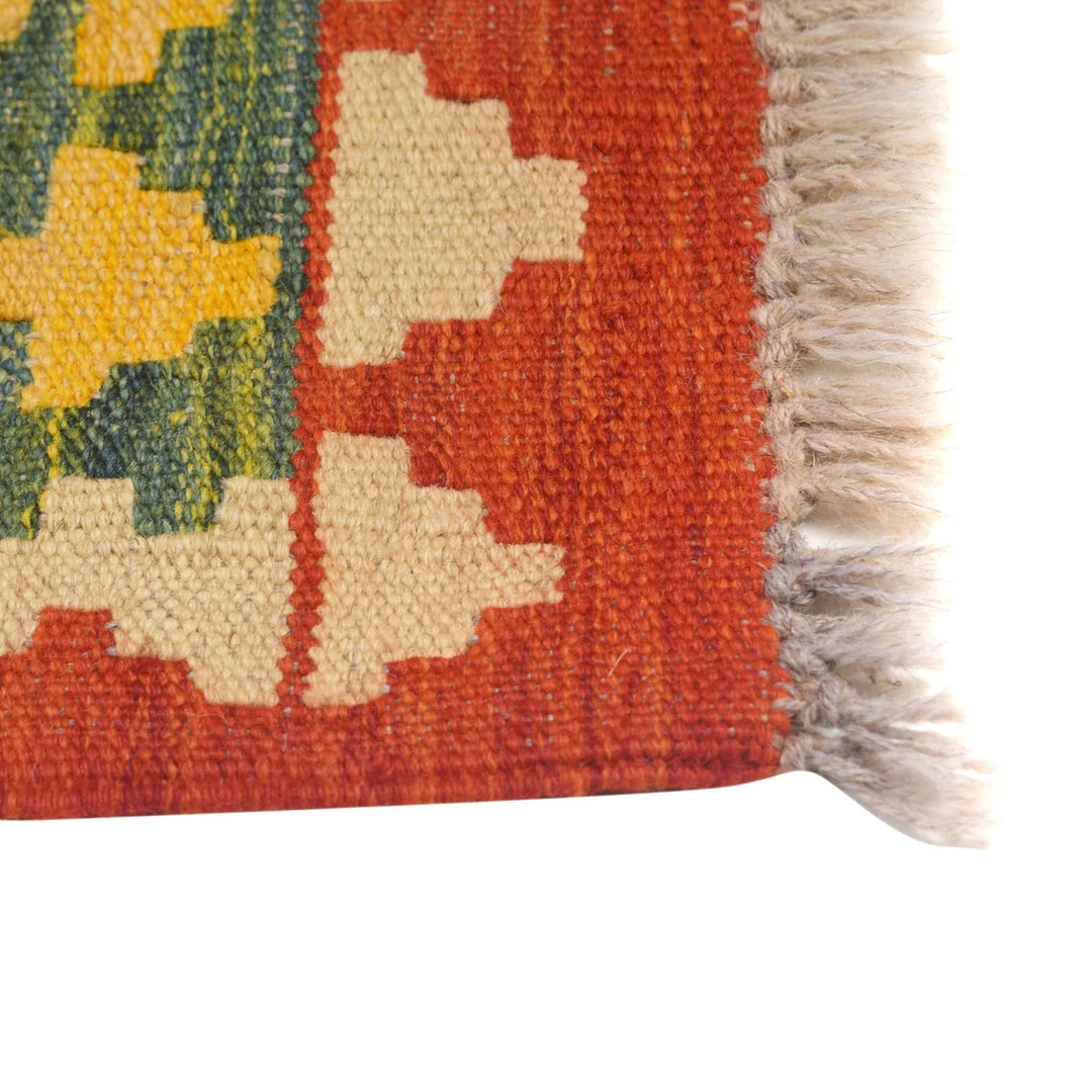 Afghan Kilim Rug 3' 1" x 9' 8" Flat-Weave | No. AL57340