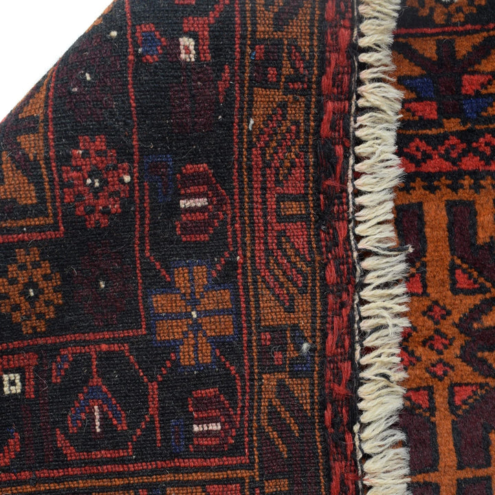 Afghan Baluchi Rug 3' 11" x 6' 2" Hand-Knotted | No. AL57444