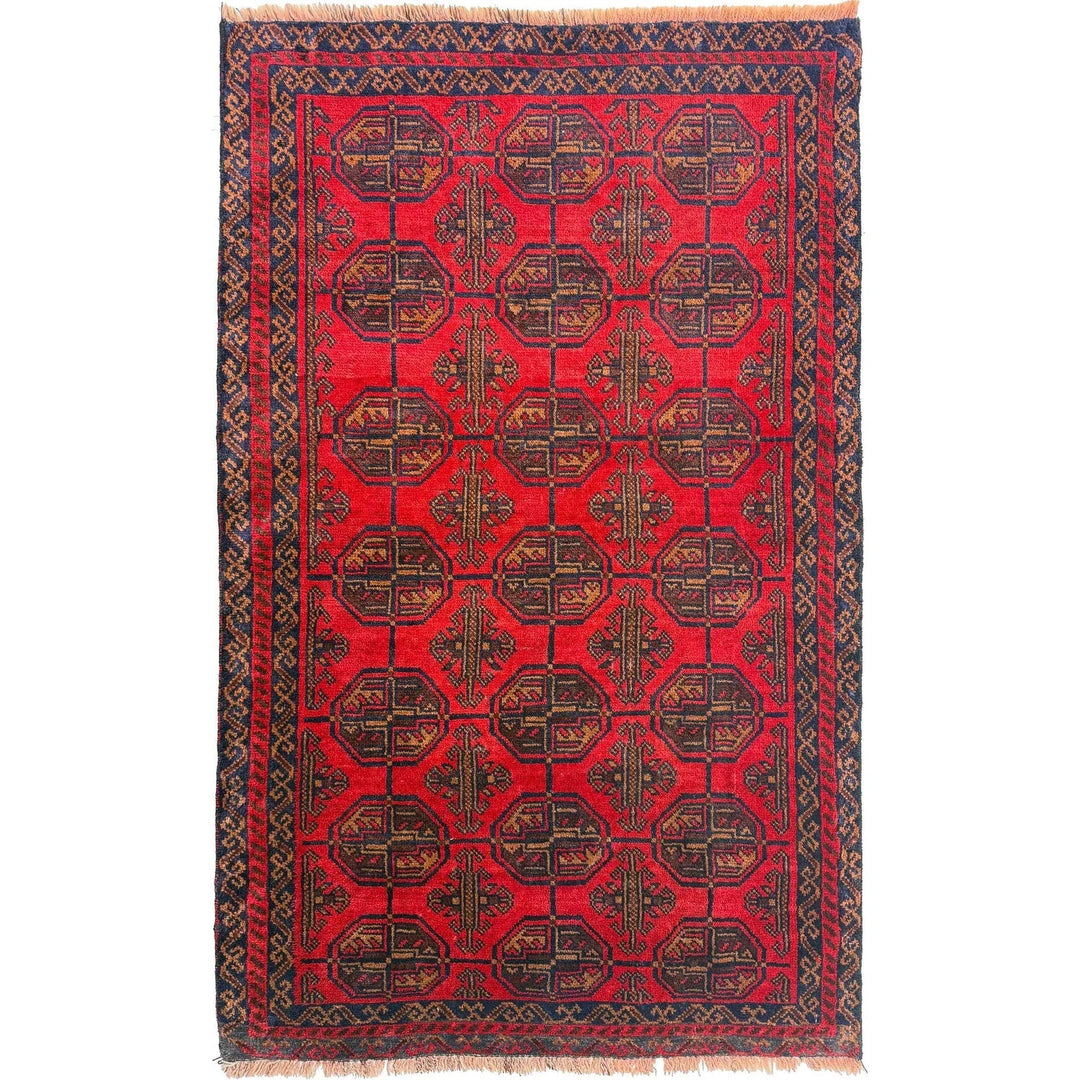 Afghan Baluchi Rug 2' 10" x 4' 8" Hand-Knotted | No. AL57477
