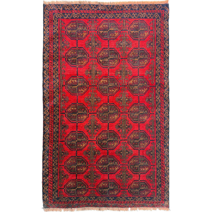 Afghan Baluchi Rug 2' 10" x 4' 8" Hand-Knotted | No. AL57477