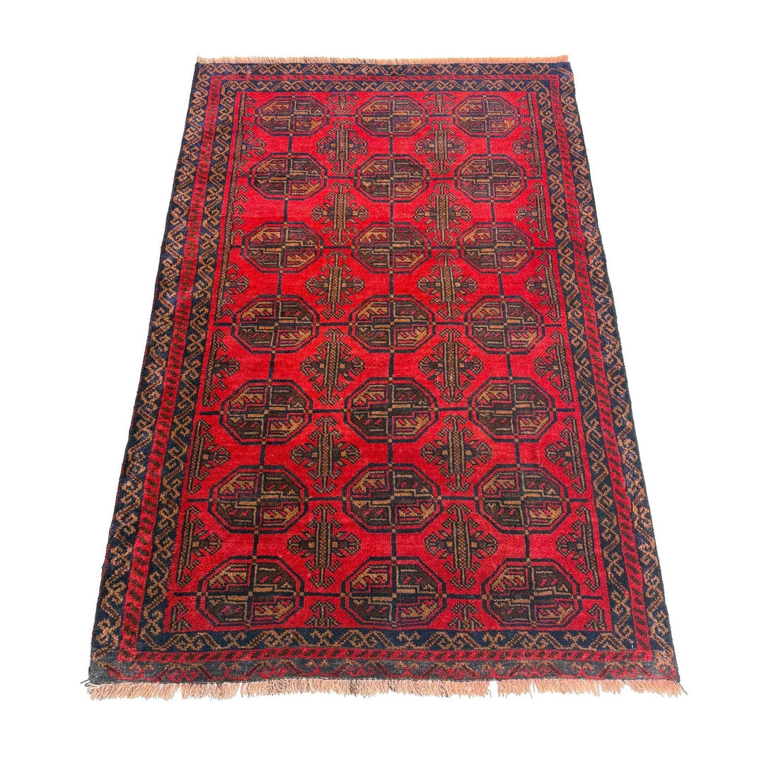 Afghan Baluchi Rug 2' 10" x 4' 8" Hand-Knotted | No. AL57477