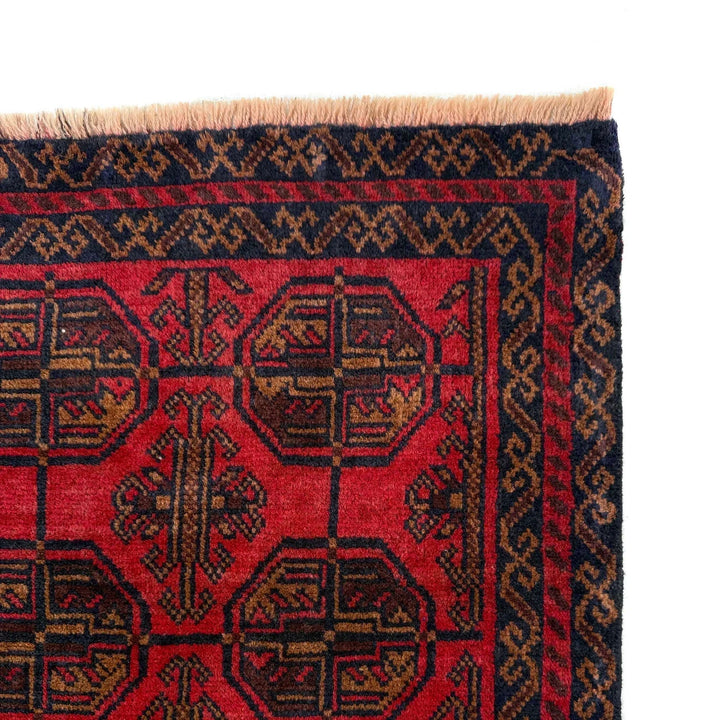 Afghan Baluchi Rug 2' 10" x 4' 8" Hand-Knotted | No. AL57477