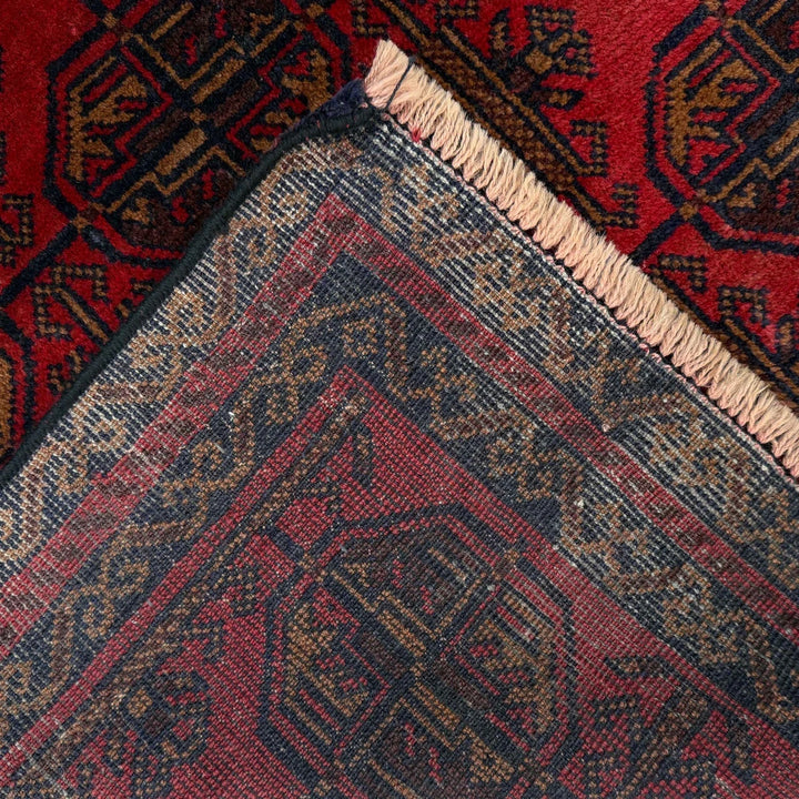 Afghan Baluchi Rug 2' 10" x 4' 8" Hand-Knotted | No. AL57477