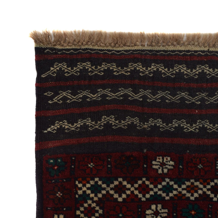 Afghan Baluchi Rug 3' 1" x 4' 0" Hand-Knotted | No. AL57571