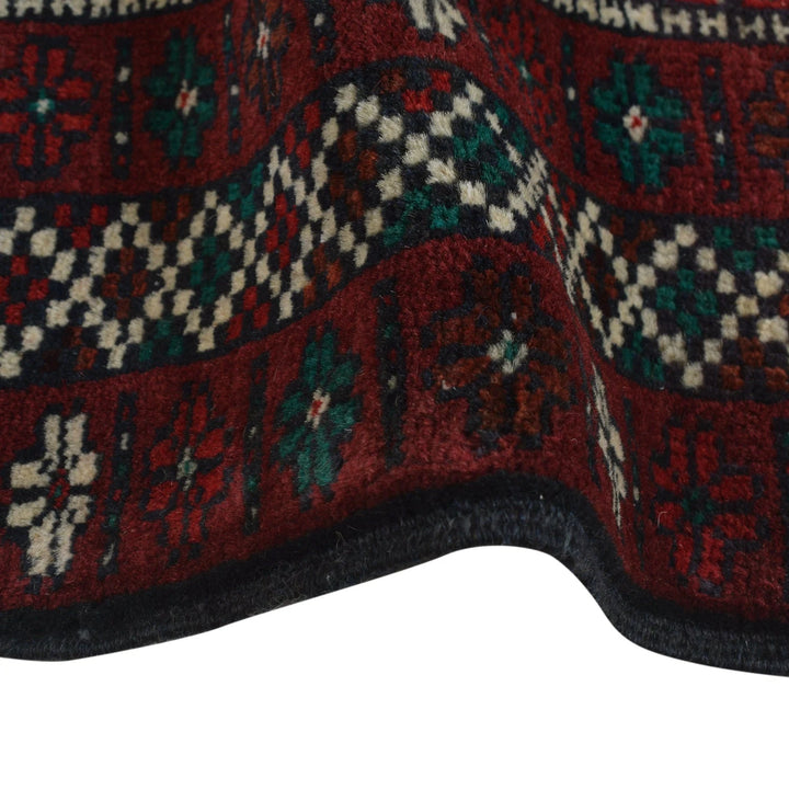 Afghan Baluchi Rug 3' 1" x 4' 0" Hand-Knotted | No. AL57571