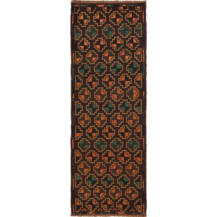 Afghan Baluchi Rug 2'4" x 6'8" Hand-Knotted | No. AL57619