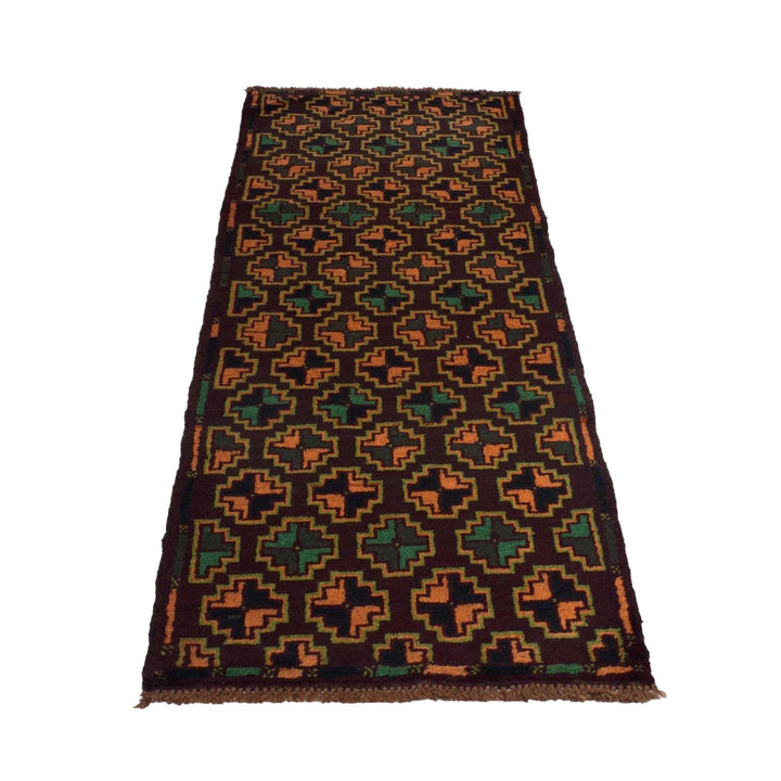 Afghan Baluchi Rug 2'4" x 6'8" Hand-Knotted | No. AL57619