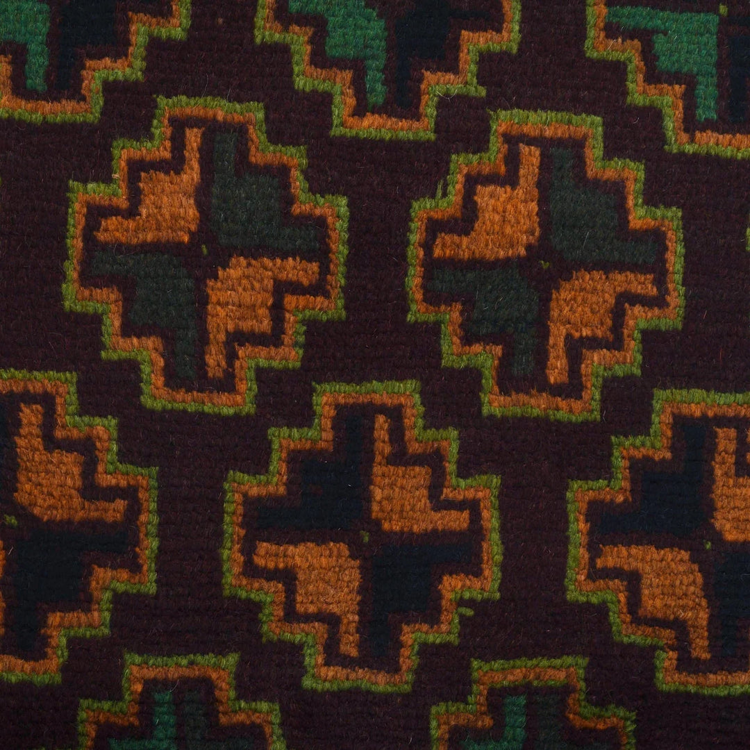 Afghan Baluchi Rug 2'4" x 6'8" Hand-Knotted | No. AL57619