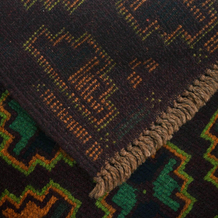 Afghan Baluchi Rug 2'4" x 6'8" Hand-Knotted | No. AL57619