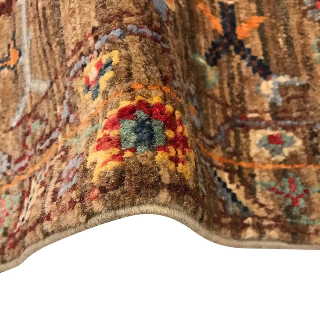 Brown Afghan Oriental Rug 5' 6" x 7' 9" Hand-Knotted | No. AL57672