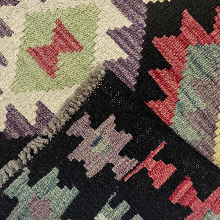 Afghan Vegetable Kilim Rug 6' 9" x 9' 11" Flat-Weave | No. AL576880