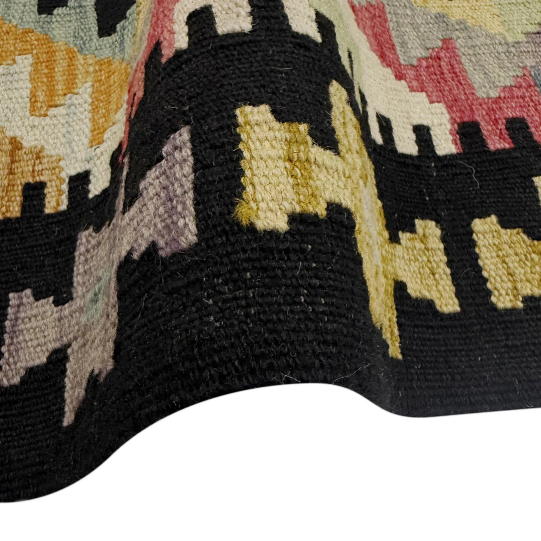 Afghan Vegetable Kilim Rug 6' 9" x 9' 11" Flat-Weave | No. AL576880