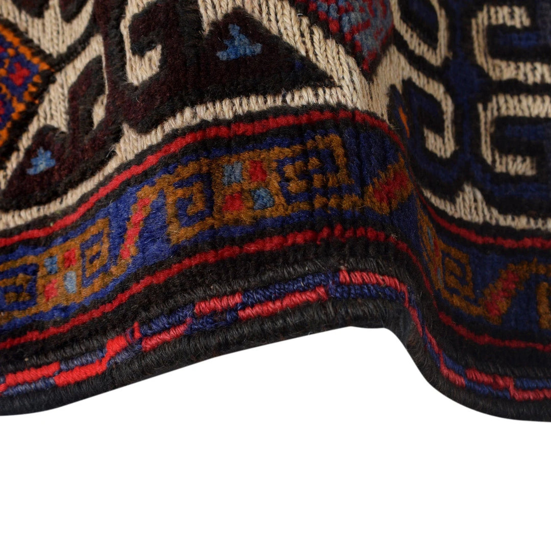 Beige Afghan Barjista Kilim Rug 3' 10" x 6' 1" Flat-Weave | No. AL57733