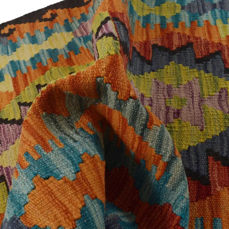 Afghan Chobi Kilim Rug 2' 8" x 4' 0" Flat-Weave | No. AL57772