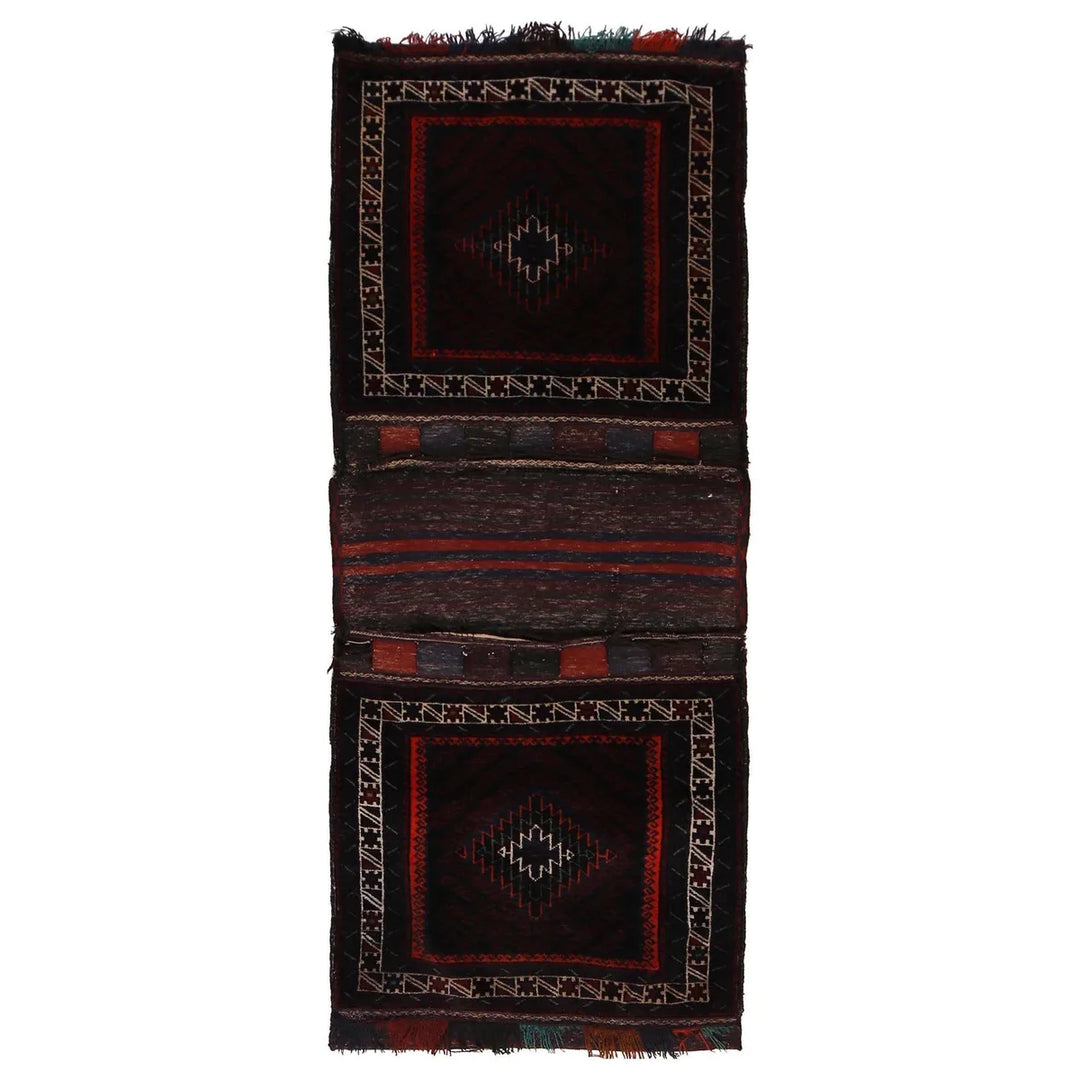 Afghan Saddle Bag Rug 2'8" x 6'7" Hand-Knotted | No. AL57895