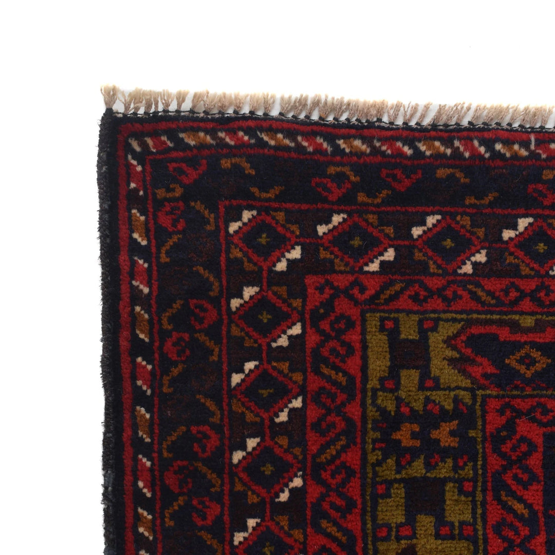 Blue Afghan Baluchi Rug 4' 0" x 6' 9" Hand-Knotted | No. AL57918